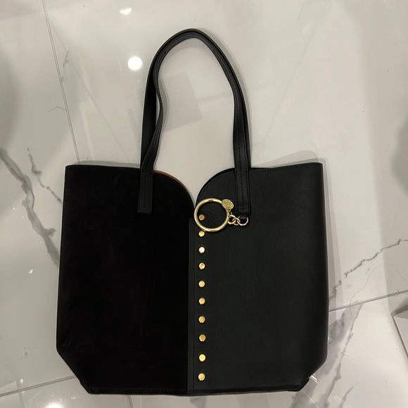 See by Chloe Gaia Large Carry All Tote in Black. - Picture 1 of 6